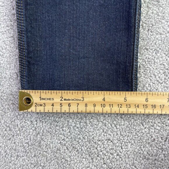 DU/ER Jeans Women’s 26X29 Blue Slim Straight Low Rise Dark Denim Stretch - Picture 12 of 13